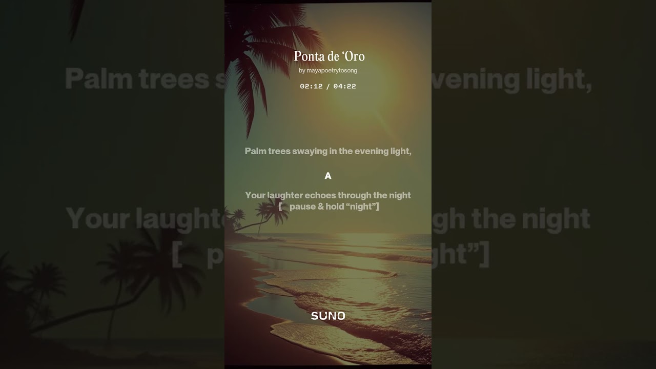 Понта-д'Уро — стихи майя, переложенные на песни: Живи, люби, смейся, музыка… образ жизни.