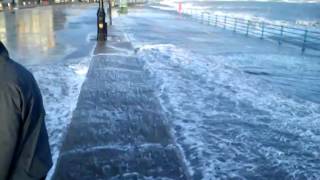 Isle of Man stormy weather, Douglas promenade, 6 January 2014