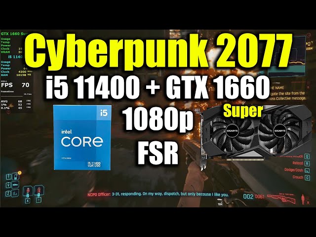 Cyberpunk 2077 - i5 11400 + GTX 1660 Super - YouTube