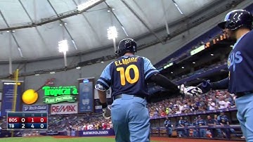 BOS@TB: Elmore goes yard to give Rays 2-0 lead