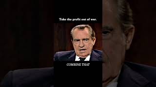 Take the profit out of war.
Join this channel to get access to perks:
https://www.youtube.com/channel/UC-aB7UkyJBcAhbAWUNFUAaQ/join
The Richard Nixon Foundation applies the legacy and vision of President Richard Nixon, America’s relentless grand strategist, to defining issues facing our nation and the world.
The Richard Nixon Foundation in association with the National Archives and Records Administration provides financial support to collect, preserve, and make available to the public and for scholars the documents, recordings, and other materials that illuminate the life and times, and the historic legacy of Richard Nixon.
#shorts #nixon #war #politician Take the profit out of war.