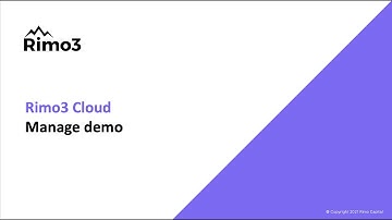 Manage - Rimo3 Cloud Demo