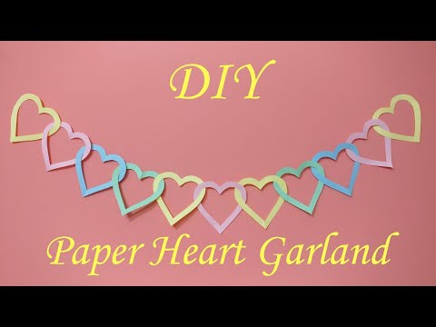 DIY Paper Heart Garland | Dekoracija od papira u obliku srca