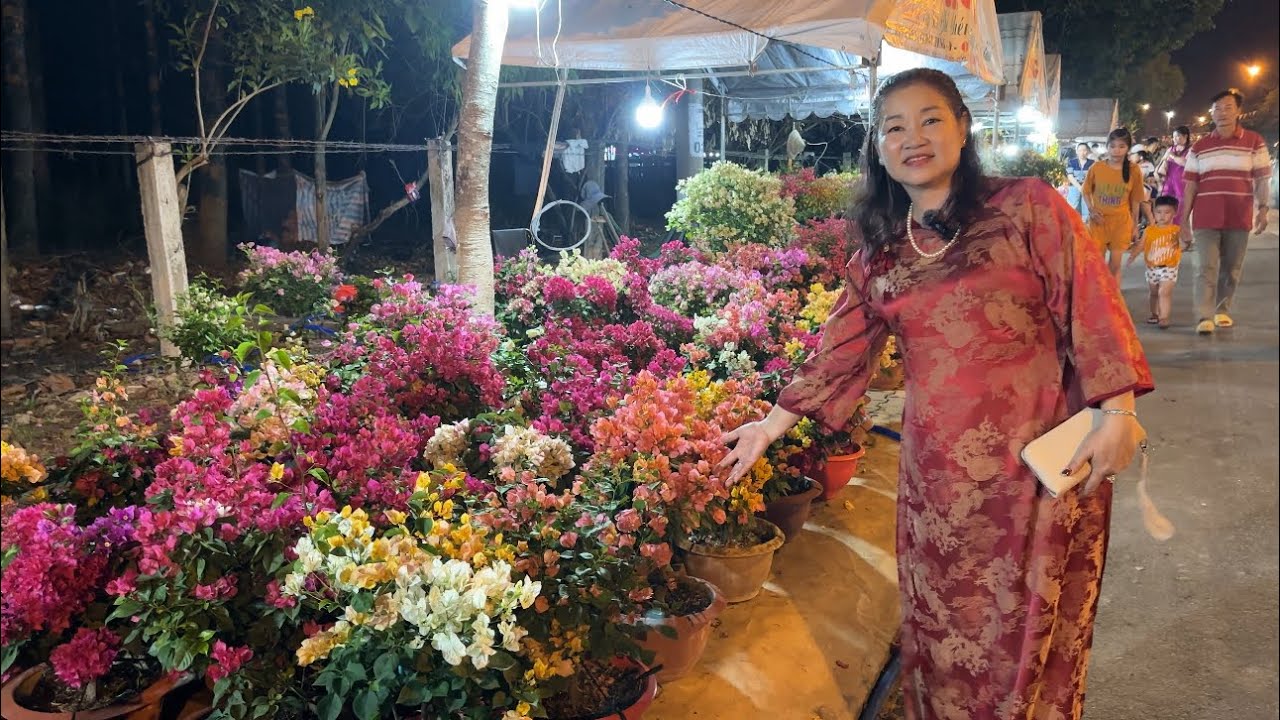 28 tết -Chợ hoa xuân xã Dầu Tiếng TPHCM