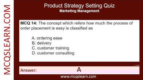 Product Strategy Setting Quiz Question Answer | Product Strategy Notes PDF | Class 12–9 | Ch 14 Quiz
