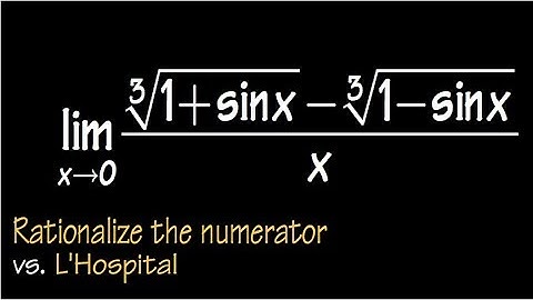 Rationalize the numerator vs  L