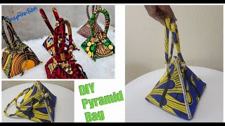 DIY PYRAMID BAG/ HOW TO SEW EASY TRIANGLE BAG/PURSE