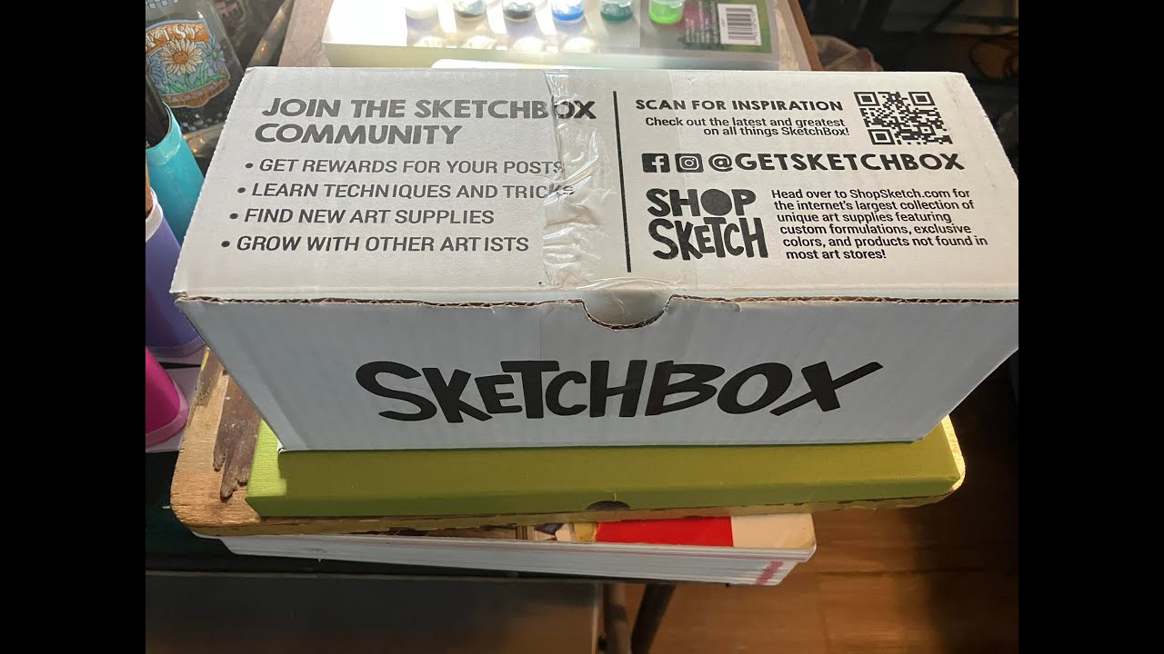 Opening January 2026 Premium Sketchbox sample art supplies, watercolor pens/brushes