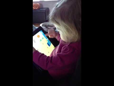 Touch n Sing app being played by 2 year old