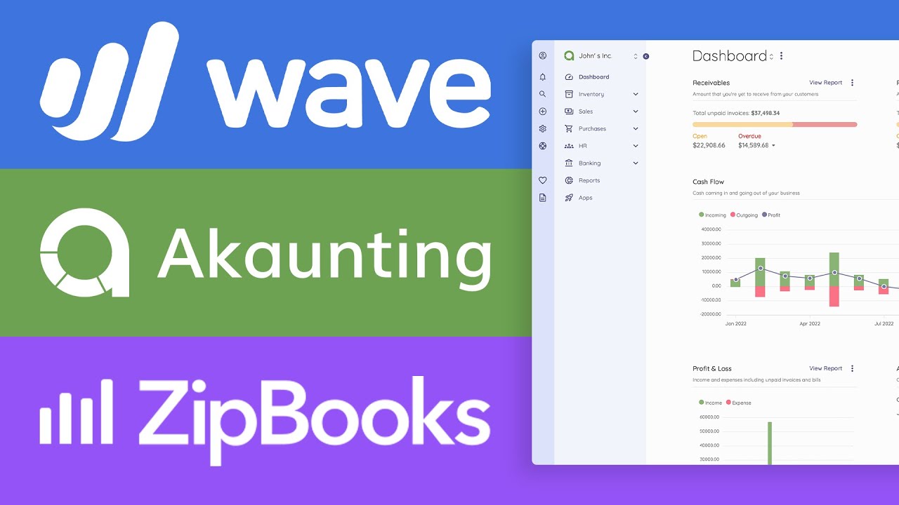 Top 3 FREE Accounting Software (2024) Wave vs Zipbooks vs Akaunting