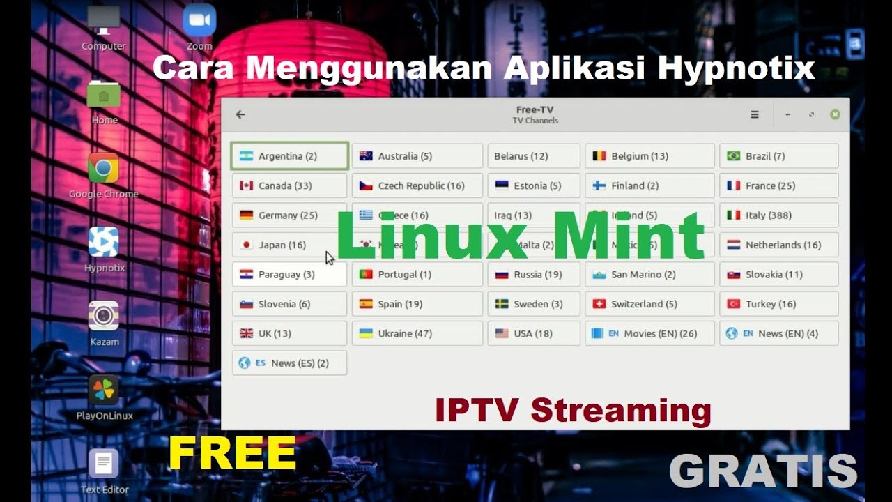 Nonton TV Dengan Aplikasi Hypnotix (IPTV Streaming Gratis Di Linux Mint ...