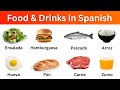87 Food and Drinks names in Spanish | Los alimentos | Learn Food vocabulary in Spanish
