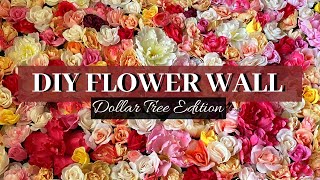 HUGE DOLLAR TREE FLOWER WALL | HOW TO DIY FLOWER WALL | Part 1