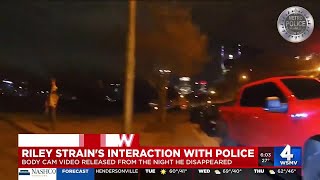 Latest footage shows Riley Strain interact with MNPD officer