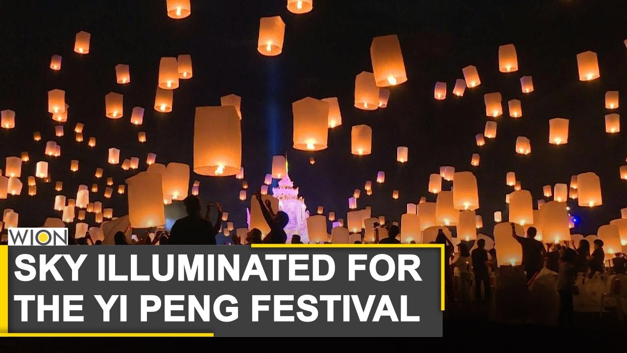Thailand A thousand of lanterns brighten the sky for the Yi Peng