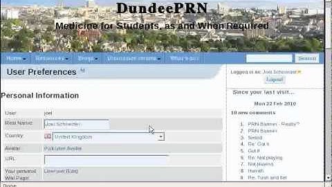 Personal DundeePRN wiki page
