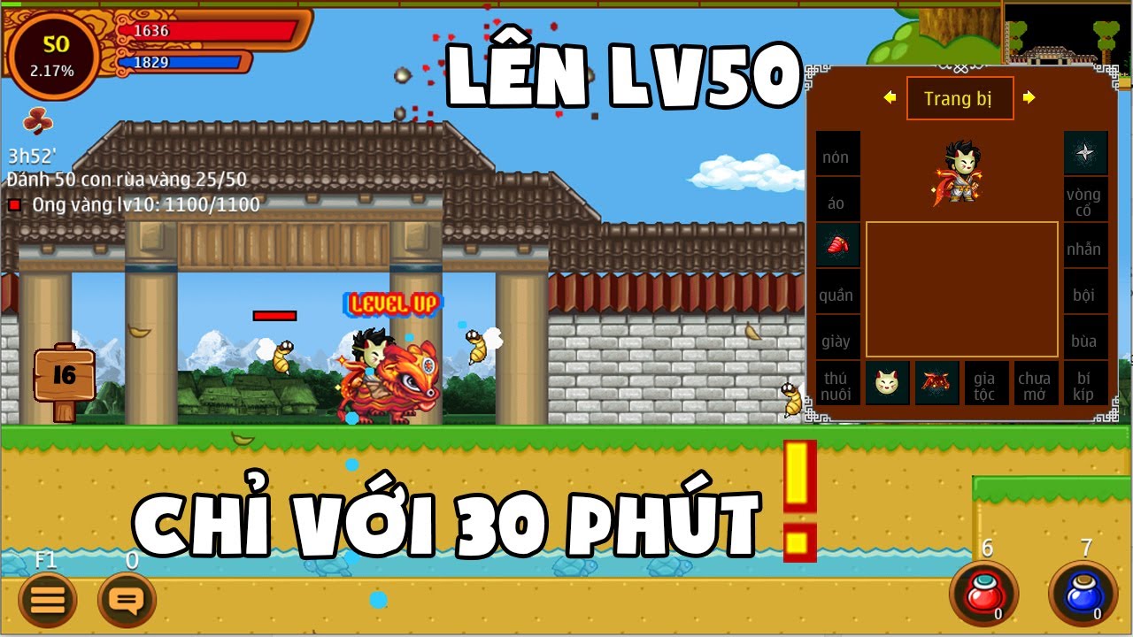 Chỉ Với 30 Phút Up Từ Lv1 Lên Lv50 | Hack Level Gọi... - youtube