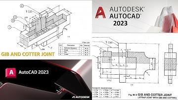 AUtoCAD Tutorial: Gib & Cotter Joint