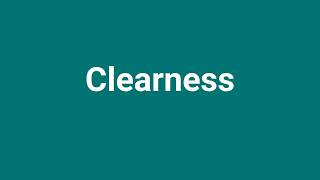 Clearness Meaning And Pronunciation