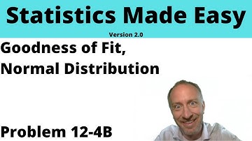 Statistics Module 12 V2 - Goodness of Fit, Normal Distribution, Problem 12-4B