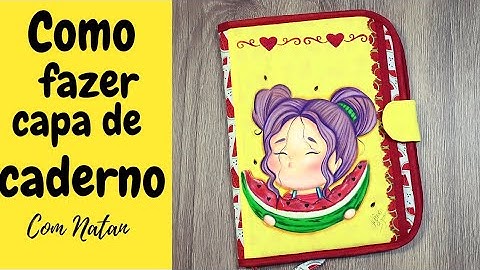 Como fazer capa de caderno de tecido super fácil | easy note cover | com Natan