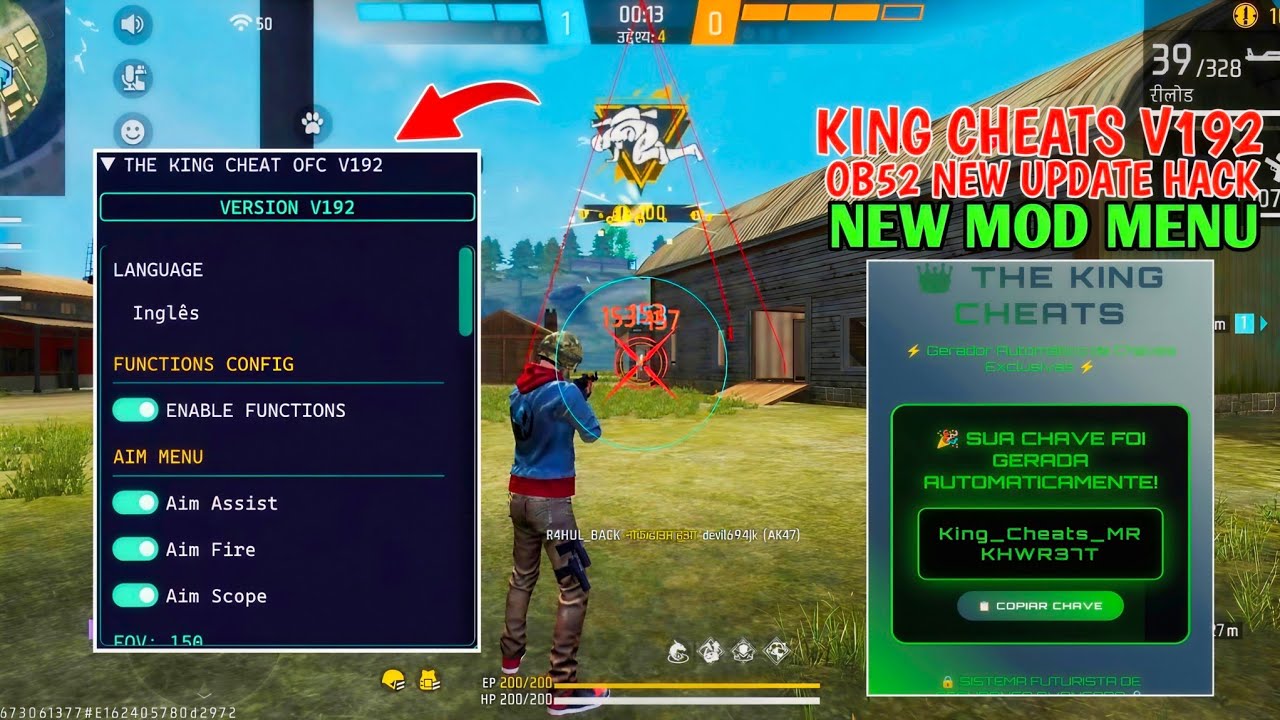 GRINGO XP UPDATE KAISE KARE | HOW TO USE FFH4X PANEL | THE KING CHEATS V192 | OB52 UPDATE HACK