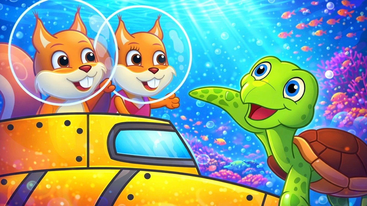 Bridie Squirrel in English - SEA TURTLE AND FRIENDS - Cartoon for Kids 4K