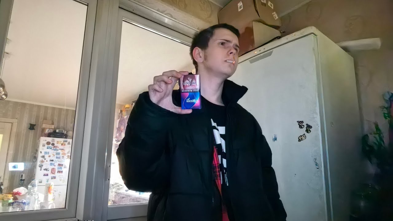 Smoking cigarette as an unemployed guy for 