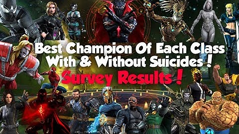 Best Champion of Each Class With & Without Suicides Survey Results | Over 100 Responses !