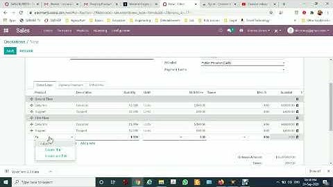 2m Video- Sales Quotation in Odoo