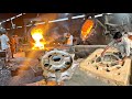 Incredible Hardworking it is Producing CI Castings Wheel Manufacturing Hard Work without Safety