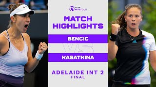 Belinda Bencic vs. Daria Kasatkina | 2023 Adelaide International 2 | WTA Match Highlights