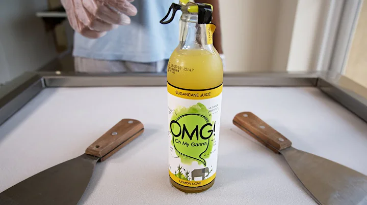 OMG SUGARCANE DRINK ICE CREAM ROLLS - SATISFYING ASMR