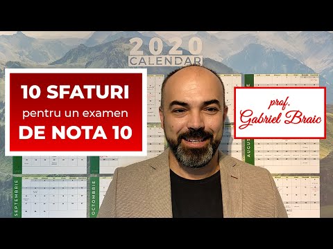 10 SFATURI EXCELENTE pentru un EXAMEN DE NOTA 10 (BAC și EVALUARE NAȚIONALĂ)