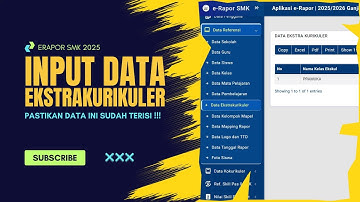 TUTORIAL eRapor SMK 2025: Input Nilai Ekstrakurikuler dengan Benar 🔥