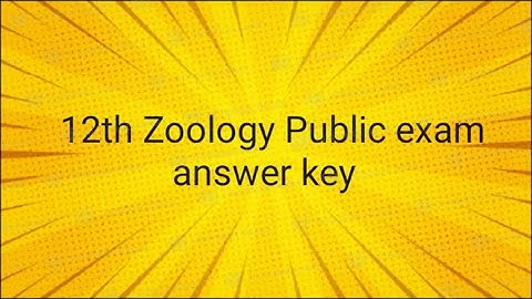 12th Zoology public  exam answer key  2023/English medium