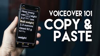 VoiceOver 101  Copy And Paste