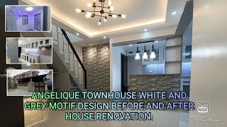 ANGELIQUE TOWNHOUSE WHITE AND GREY MOTIF DESIGN BEFORE AND AFTER HOUSE RENOVATION