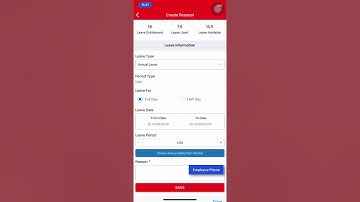 Corarl HR Mobile App V.2.0.1 - Shortcut: Create Leave Request