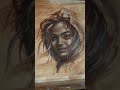 Hello! #portrait #art #oilpainting #oil #monochrome #girl #wind #hoodie #smile #eyes #prettygirl
