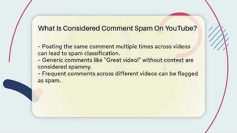 What Is Considered Comment Spam On YouTube? - Everyday-Networking