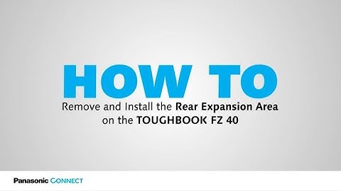 How to Remove and Install xPAKs in the TOUGHBOOK 40 Rear Expansion Area