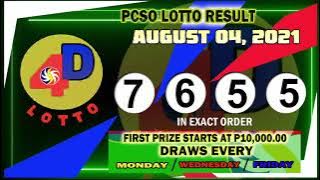 9PM LOTTO RESULT AUGUST 4, 2021 | LOTTO DRAW RESULT TODAY| LOTTO DRAW RESULT TODAY