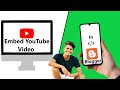 How to Embed Your YouTube Video in Blogger Posts by using Mobile phone or laptop/pc || OnTeque