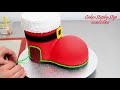 How To Make a SANTA BOOT HOUSE Cake | CHRISTMAS Cake Idea