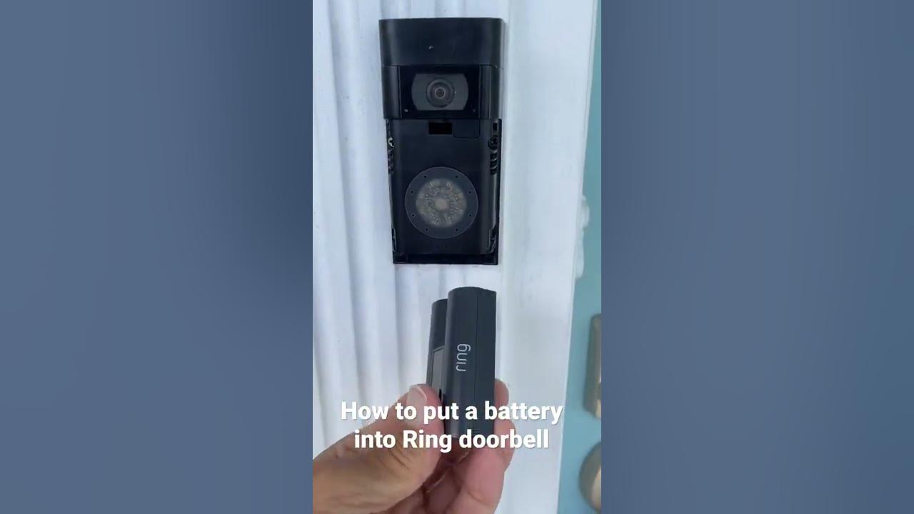 How to put the battery into a ring doorbell YouTube