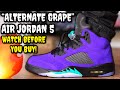 Air Jordan 5 ALTERNATE GRAPE / GRAPE ICE REVIEW & ON FEET! WATCH BEFORE You BUY! Worth $190?