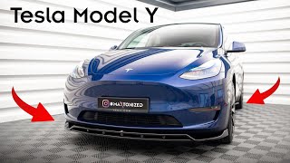 Tesla Model Y Tuning Maxton Design Splitter Set Presentation