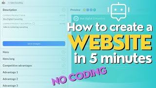 How to build a website in 5 minutes (no coding)