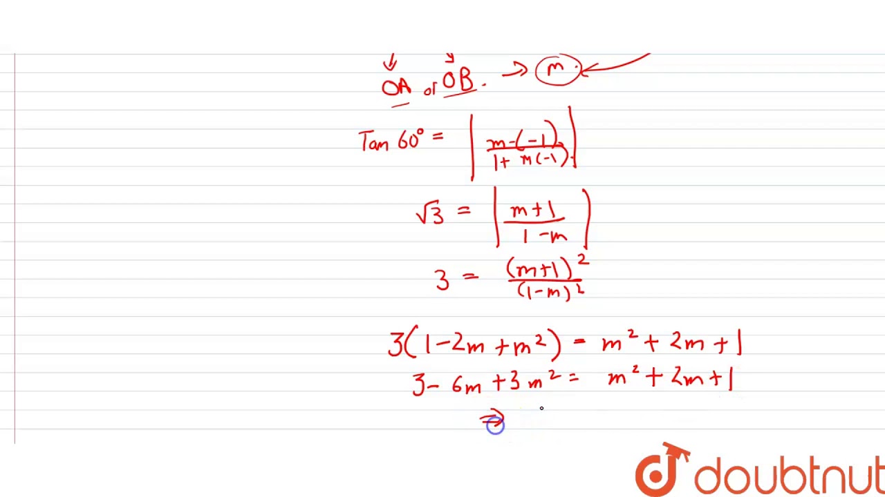 Show That The Lines X 2 4xy Y 2 0 And X Y 10 Contain The Sides Of An Equilatera Youtube